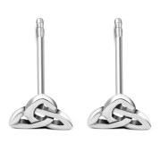 Silver Trinity Knot Stud Earrings, ep28